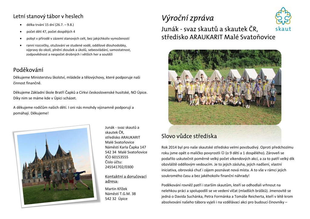 Náhled výroční zprávy za rok 2014